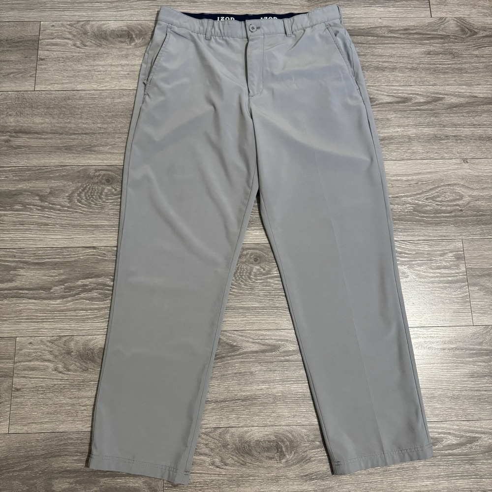 IZOD Golf Men's Gray 4 Pocket‎ Stretch Performance Golf Pants Sz 38x32 Active